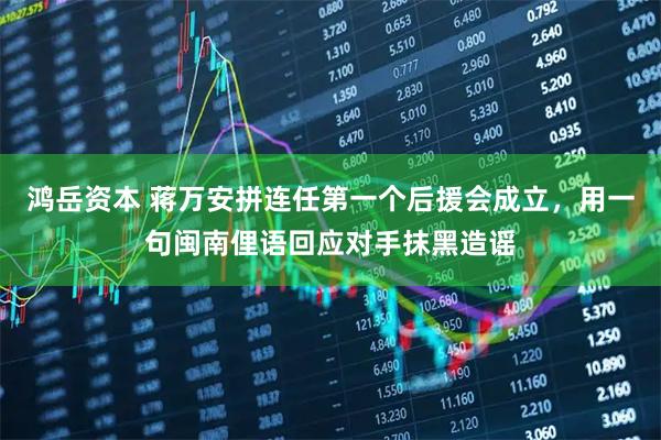 鸿岳资本 蒋万安拼连任第一个后援会成立，用一句闽南俚语回应对手抹黑造谣